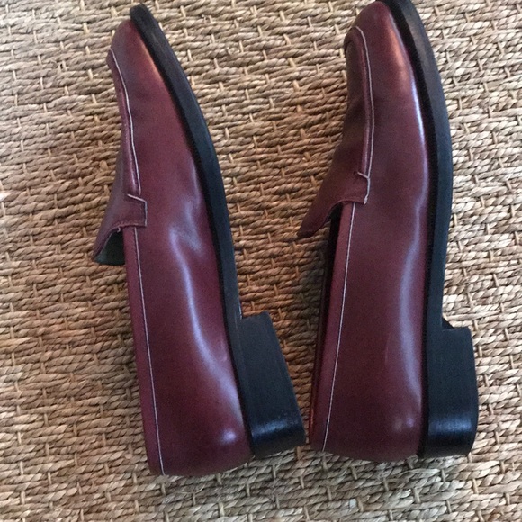 Ruby red leather loafers - Picture 5 of 7